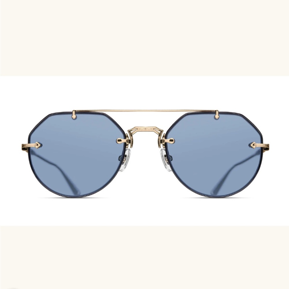 Matsuda M3121 black brushed gold sunglasses NEW